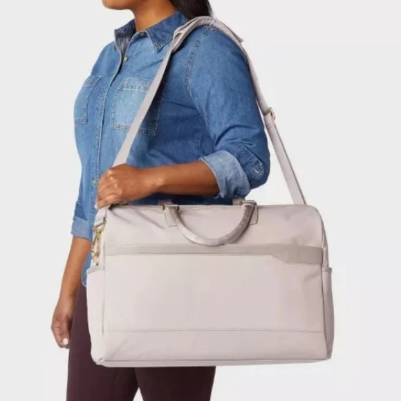 Open Story Weekender Duffle Travel Bag Taupe